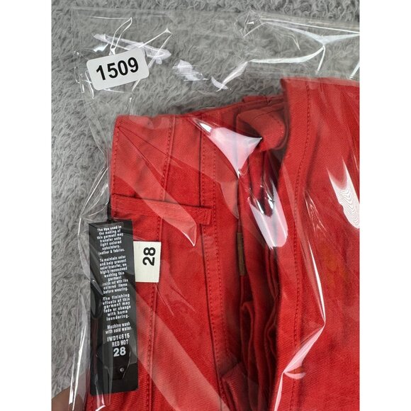 Joes Womens Red Hot Lace-Up Front Fabric Shorts Size 28 NWT Cotton Blend Casual - Picture 11 of 11